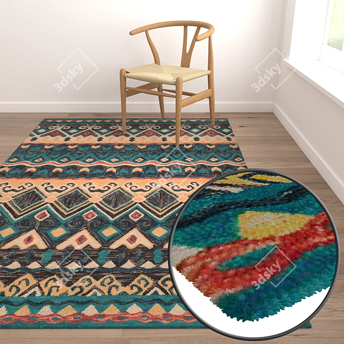 High-Quality Carpet Set: 3 Variants 3D model image 5