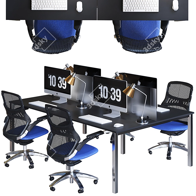 Sleek Conference Table: High Detail 3D model image 1