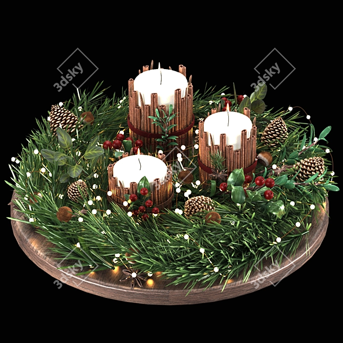 Festive Table Decoration 3D model image 1