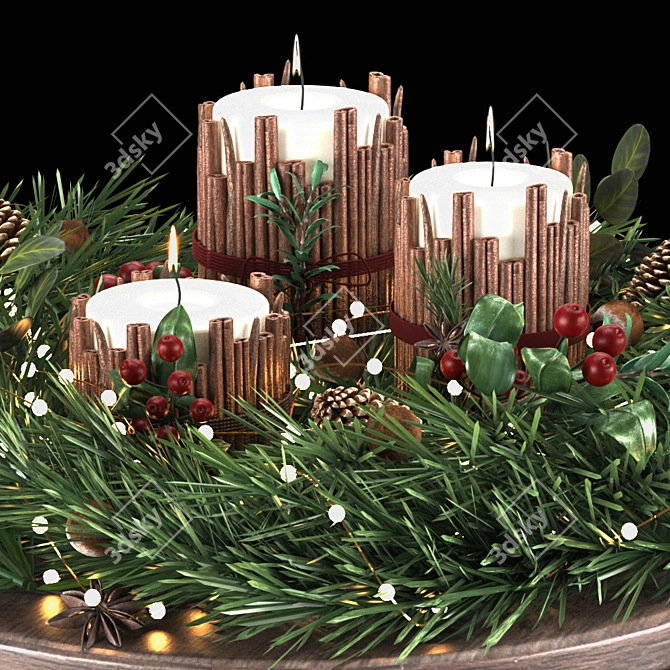 Festive Table Decoration 3D model image 2