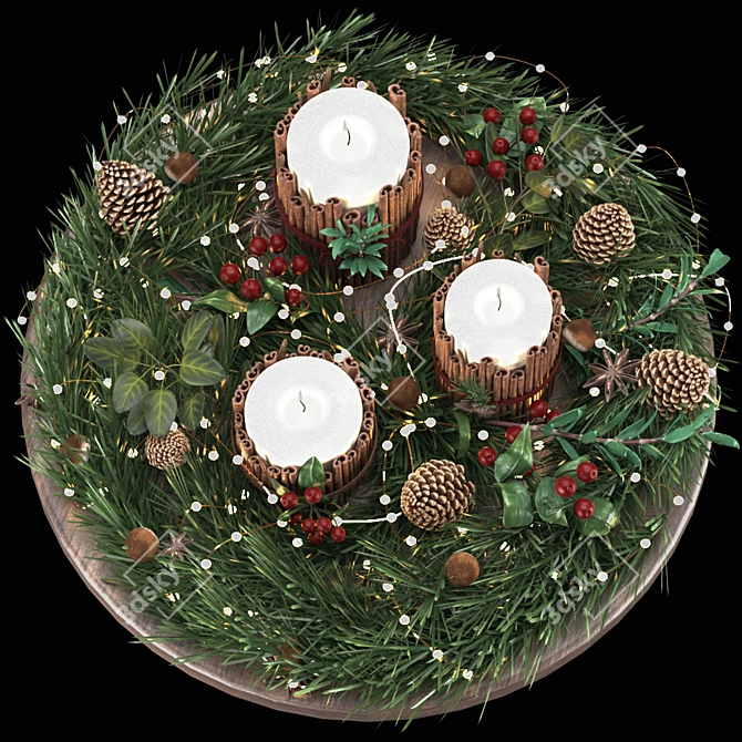 Festive Table Decoration 3D model image 3