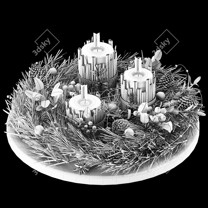 Festive Table Decoration 3D model image 4