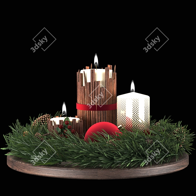 Christmas Table Decoration 2015 3D model image 3