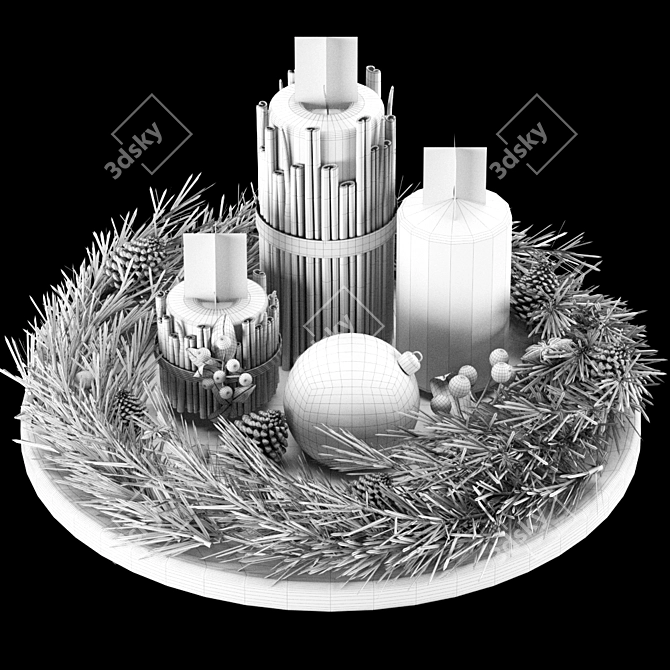 Christmas Table Decoration 2015 3D model image 4