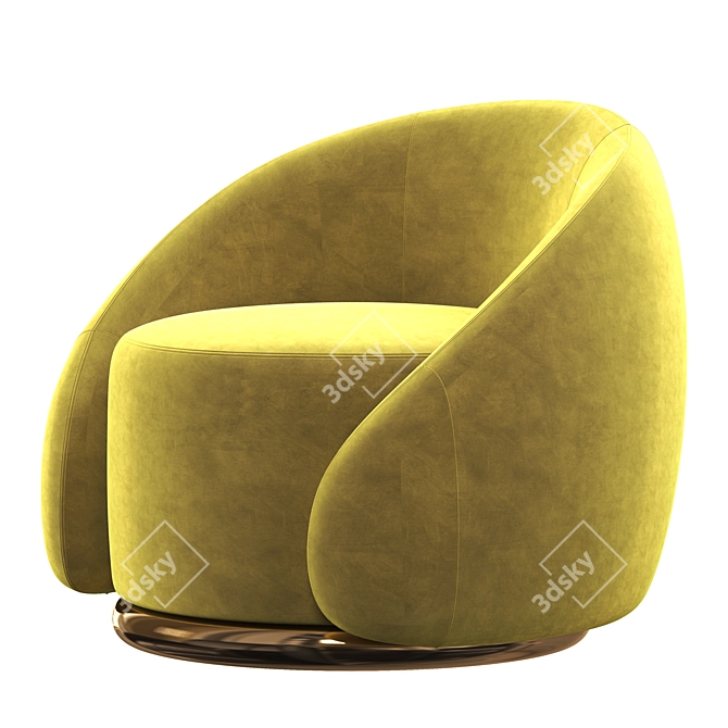 ABBRACCI Modern Armchair 3D model image 5