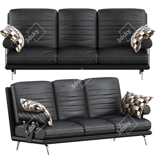 Cigar Lux Sofa: Modern Comfort 3D model image 2