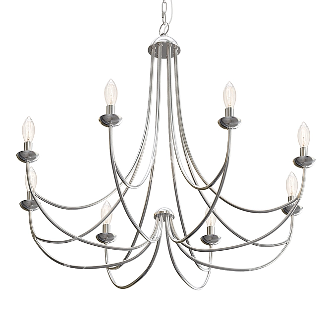 Elegant Norberto 8-Light Chandelier 3D model image 1