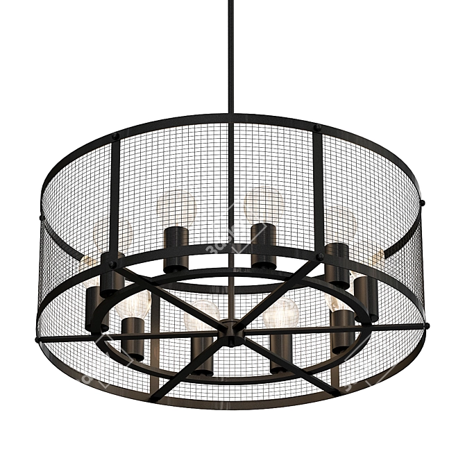 Metal Mesh Industrial Chandelier 3D model image 1