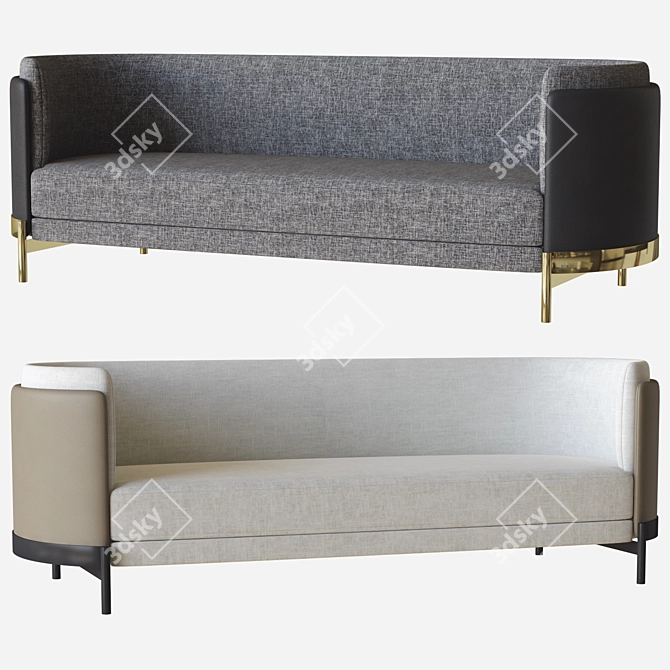 Moderno Barry Sofa: Sleek Elegance 3D model image 2