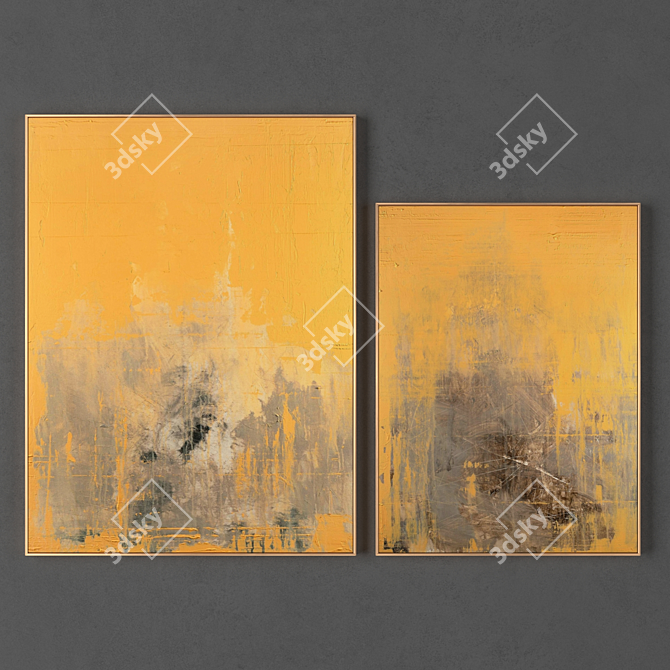 Dual Frame Set: 1000x750mm & 800x600mm with High-Resolution Textures 3D model image 1