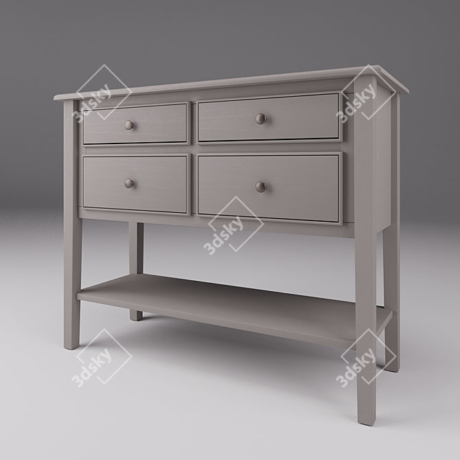 Grey Camille Chest of Drawers: Elegant Storage Solution 3D model image 2