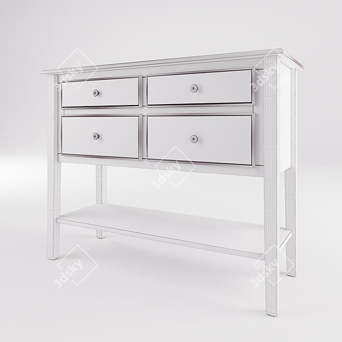 Grey Camille Chest of Drawers: Elegant Storage Solution 3D model image 3