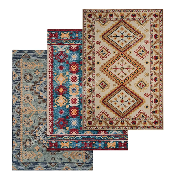 Versatile Carpets Set 3D model image 1