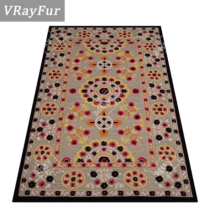 Luxury Rug Collection Set - Premium Quality Textures 3D model image 2