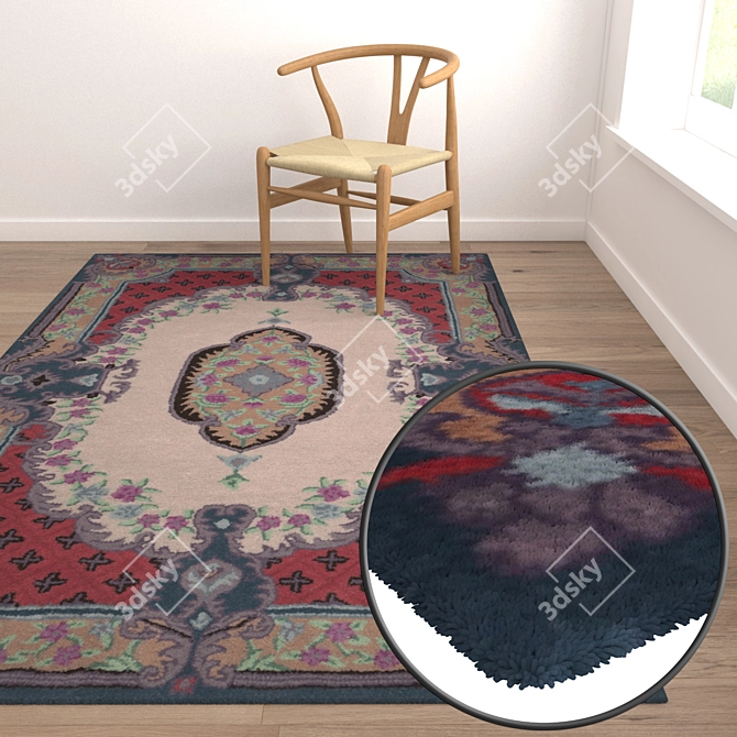 Title: Luxury Carpet Set - High-Quality Textures! 3D model image 5