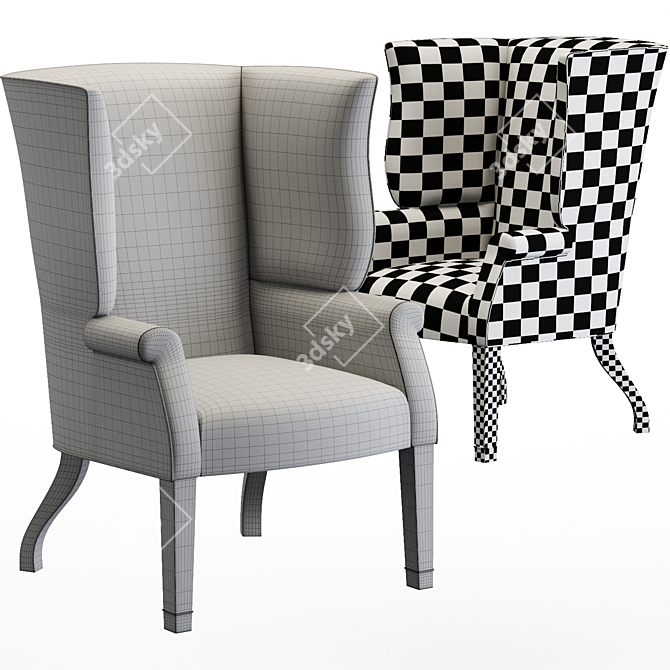 Luxury Tyringham Chair by John Boone 3D model image 2