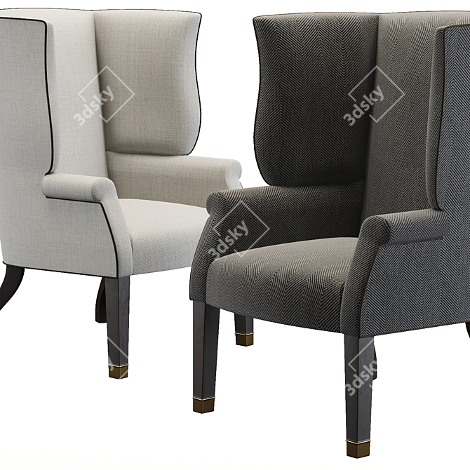 Luxury Tyringham Chair by John Boone 3D model image 4