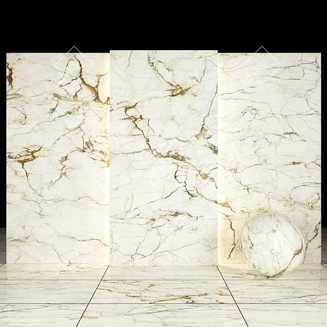 Premium Pietrasanta Marble Slabs 3D model image 1