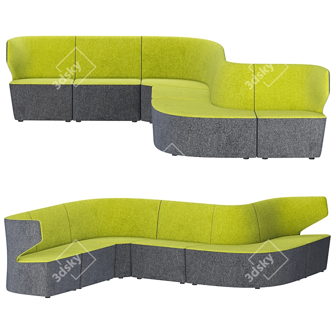 Customizable Pablo Modular Sofa 3D model image 3