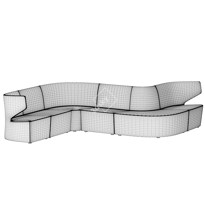 Customizable Pablo Modular Sofa 3D model image 4