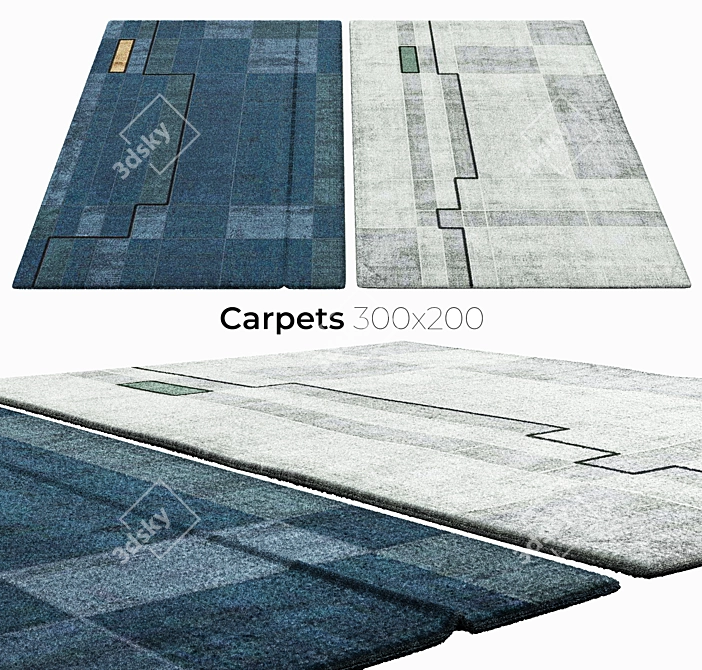 Stylish Interior Carpets 3D model image 1