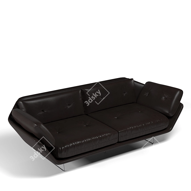 Sleek Saba Sofa: Luxury for Home and Office 3D model image 2