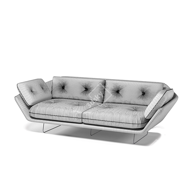 Sleek Saba Sofa: Luxury for Home and Office 3D model image 8