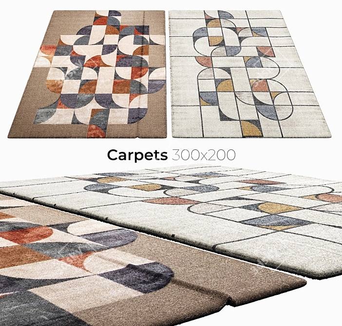 Elegant Interior Carpets 3D model image 1