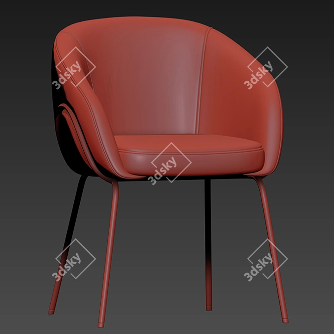Xander Modern Dining Chair 3D model image 5