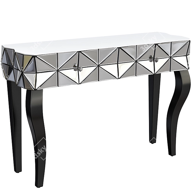 Soho Mirrored Glass Console Table 3D model image 2