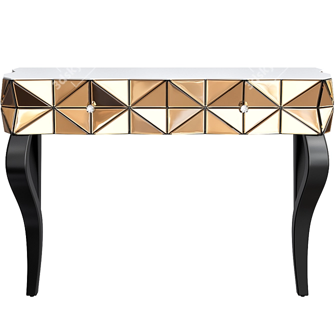 Soho Mirrored Glass Console Table 3D model image 3