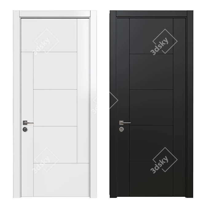 Modern Interior Door Design 3D model image 1