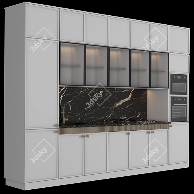 Modern Kitchen Set: 2015 Design 3D model image 2