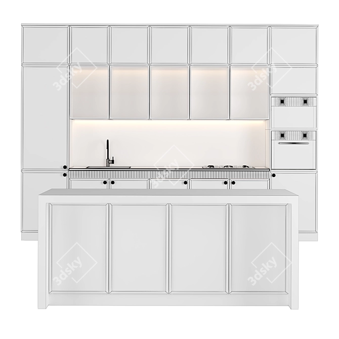 Modern Kitchen Set: 2015 Design 3D model image 4