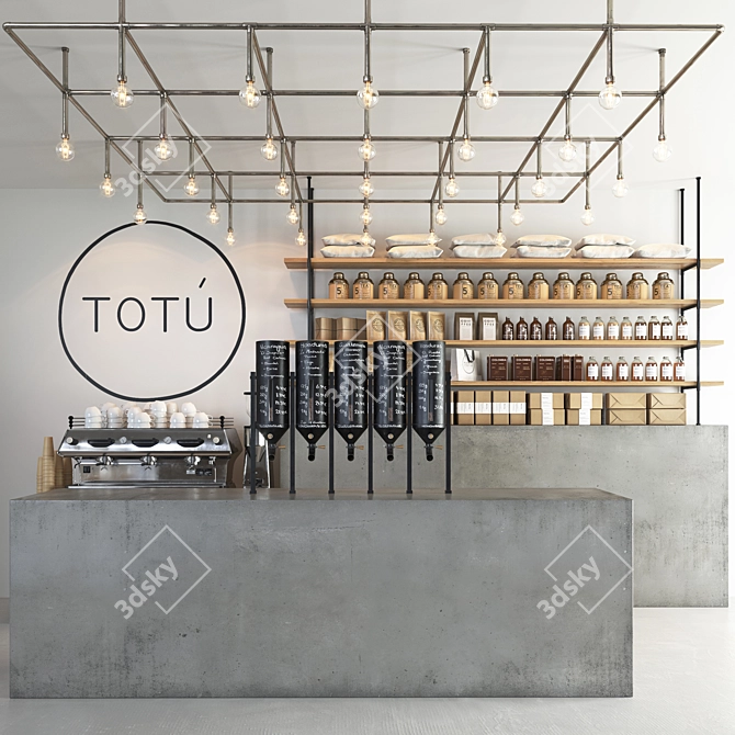 Totu Cafe: High-Quality 3D Model 3D model image 1