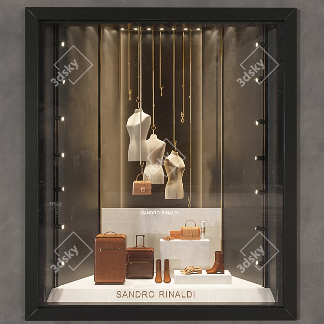 Sleek Shop Window Model 3D model image 1