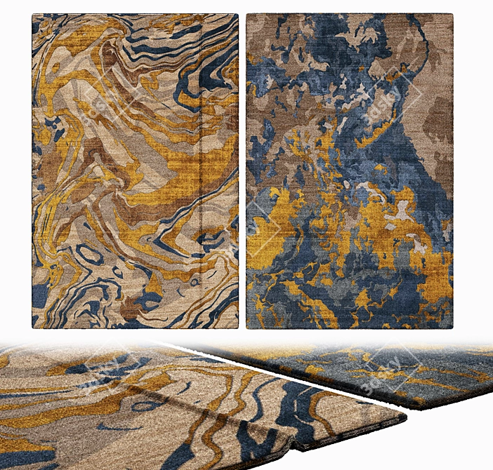 Luxury Floor Rugs for Chic Interiors 3D model image 2