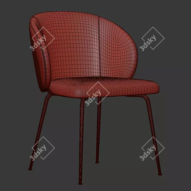 Elegant Ergonomic Minna Chair 3D model image 4