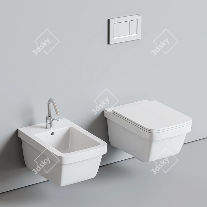 Erika Pro Q Toilet Set 3D model image 1