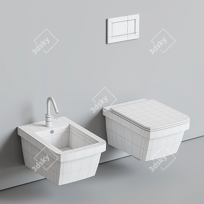 Erika Pro Q Toilet Set 3D model image 5