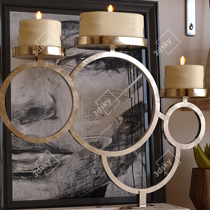 Versatile Decor Set: Book, Vase, Frame & More 3D model image 3