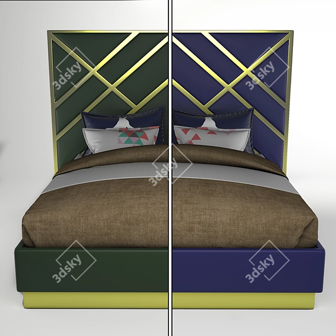 ComfyCo Vector Bed - Sleek Contemporary Design 3D model image 3