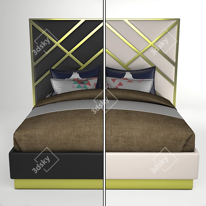 ComfyCo Vector Bed - Sleek Contemporary Design 3D model image 4