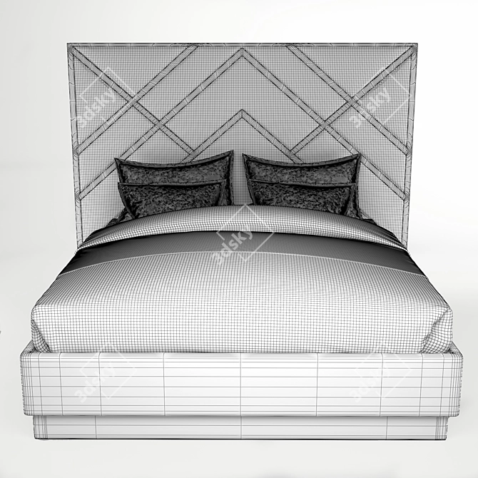 ComfyCo Vector Bed - Sleek Contemporary Design 3D model image 5