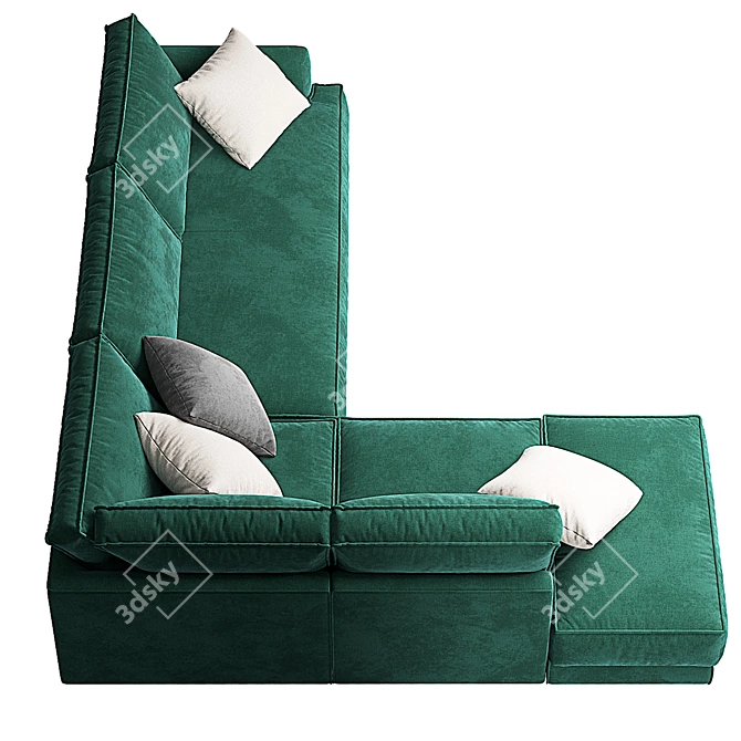 Elegant Oxford Sofa - Nicola Quinto 3D model image 3