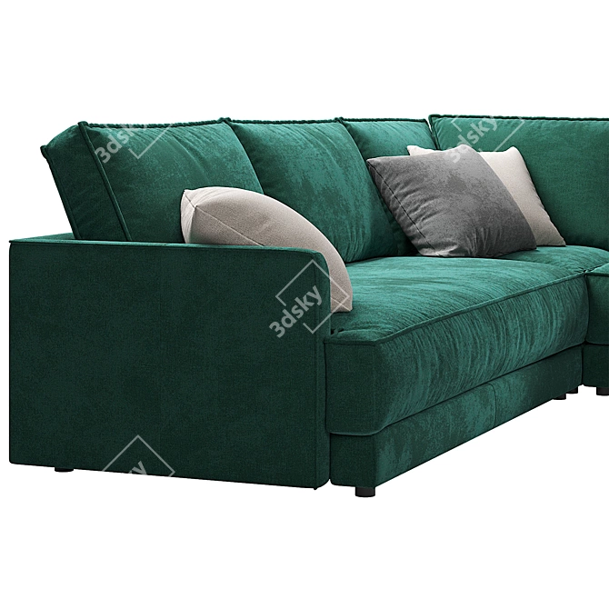 Elegant Oxford Sofa - Nicola Quinto 3D model image 4