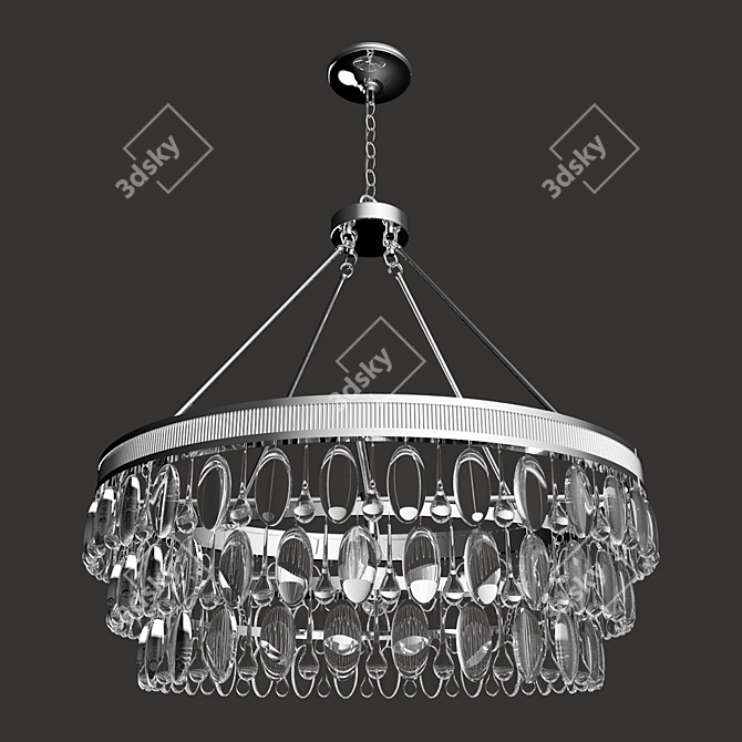 Elegant Windham 6-Light Pendant 3D model image 1