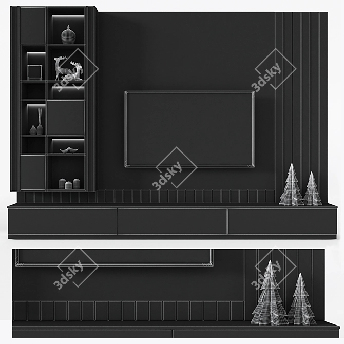 Sleek TV Shelf Set7: Modern Design 3D model image 3