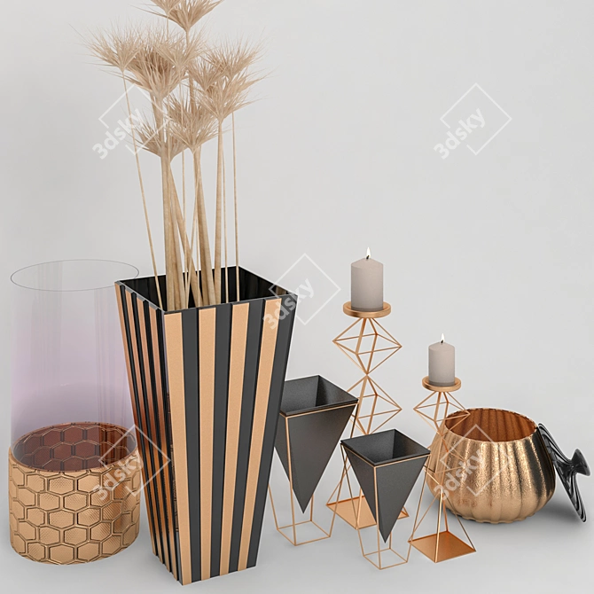 Elegant Decor Set 3D model image 3