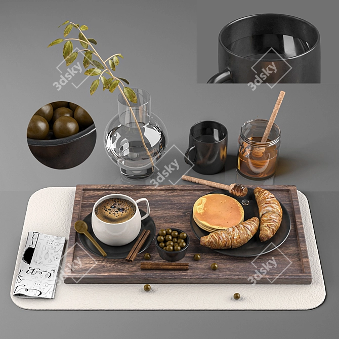Premium Coffee Set: 3D Files & Preview 3D model image 1